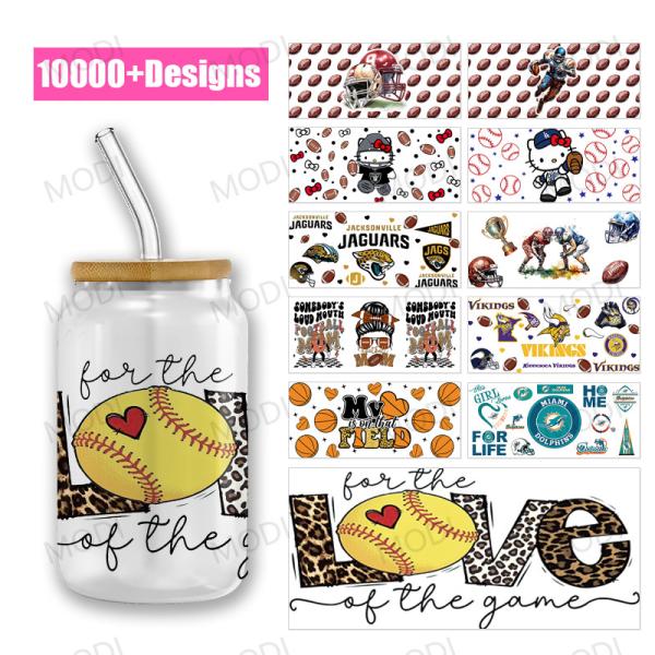 Buy cheap UV DTF Cup Film Transfer Baseball Theme Glass Personalized Design And Logo from wholesalers