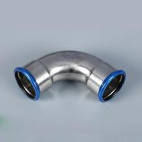 Buy cheap Nickel White V Profile Press Fittings / 45 Degree Elbow Pipe Fitting ANSI product