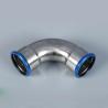 Buy cheap 45 Degree V Profile Straight Reducing Elbow Pipe Fittings Chemical Properties 1.6MPa from wholesalers