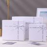 Buy cheap Cardboard Paper Luxury White Gift Box With Ribbon Wedding Party Souvenir Gift Box from wholesalers