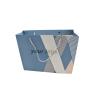 Buy cheap Craft Paper Small Blue Custom Paper Shopping Bags With Ribbon from wholesalers
