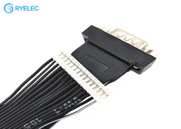Buy cheap Black HDB15 Male Ends 15 Conductor Ribbon Cable Assemblies With 15 Pin Ph2.0 Plugs from wholesalers