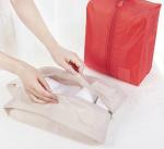 Mesh Small Portable Shoe Bag Red Color Multiple Practical Household Dustproof
