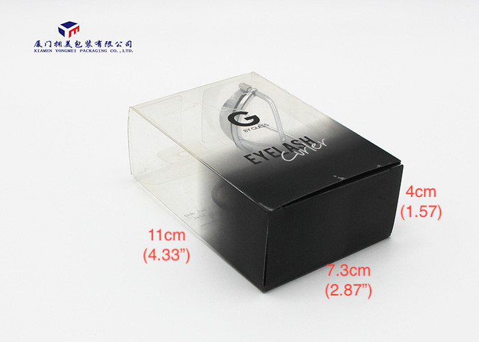 Gradual Black Color Custom Printed Plastic Boxes 0.3mm Thickness Size 7.3X4X11cm