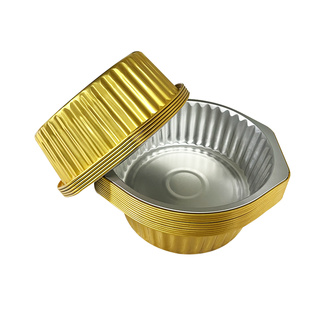 Pet Food Packing Aluminum Foil Turkey Trays Disposable Foil Baking Pan Round Oven Container