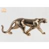 Buy cheap Gold Leaf Polyresin Leopard Sculpture Fiber Glass Animal Table Statue Figurines from wholesalers