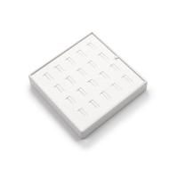 Buy cheap Customed Shop Design MDF White Fabric Jewelry Tray for Rings 160*160*40mm product