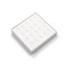 Buy cheap Customed Shop Design MDF White Fabric Jewelry Tray for Rings 160*160*40mm from wholesalers