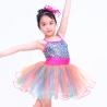Buy cheap Solo Confetti Dot Tops Kids Dance Clothes 2 Tones Organza Glitter Sequin Dress from wholesalers