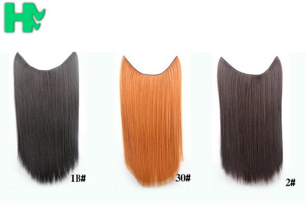 Quality Synthetic Fibre Hair Extensions Straight Double Drawn Human Hair Wefts for sale