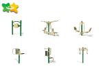 Stainless Steel Outdoor Park Exercise Equipment , Public Park Gym Equipment