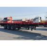 Buy cheap 40FT Flatbed Truck Semi Trailer 3 Axles Container Transport Platform from wholesalers
