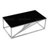 Buy cheap Stable Metal Coffee Table 51x28x30inch Tempered Glass Coffee Table from wholesalers
