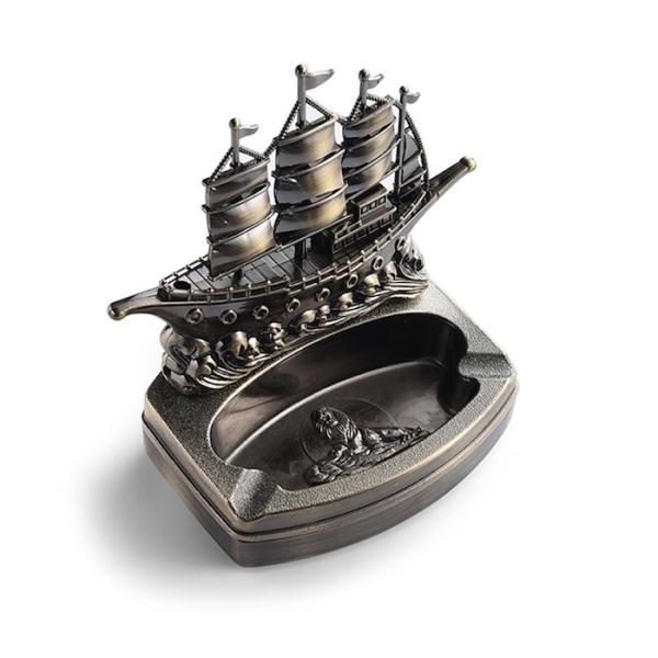 Buy cheap Sailboat Design 125*110*60mm Metal Pocket Ashtray Dust Proof from wholesalers