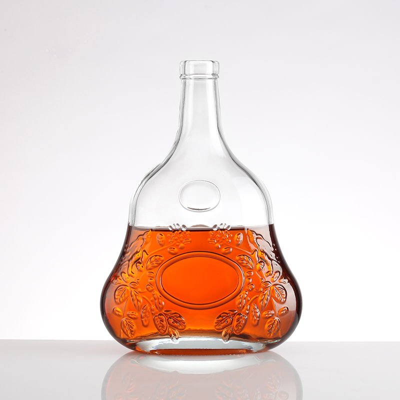 Aluminum Plastic PP Collar Material Beverage Glass Bottle for Vodka Whisky Spirit Liquor