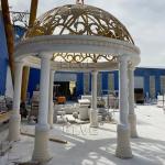 White Marble Wedding Gazebos Roman Column Gazebo Modern Outdoor Large Luxury