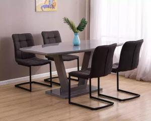 Wholesale High Durability 6 Chairs Metal Dining Table Set For Restaurants ISO9001 from china suppliers