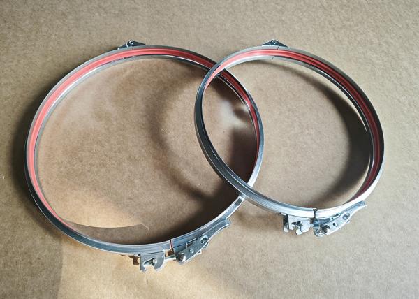 Buy cheap Air Duct Deepdrawing Heavy Duty Pipe Clamps 80mm Galvanized from wholesalers