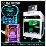 3D Crystal Laser Inner Engraving Machine 2000HZ speed 120,000 dots / Minute
