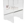Buy cheap Modern Armless Clear Acrylic Bar Stools Bar Chair With Brown Leather Cushion from wholesalers