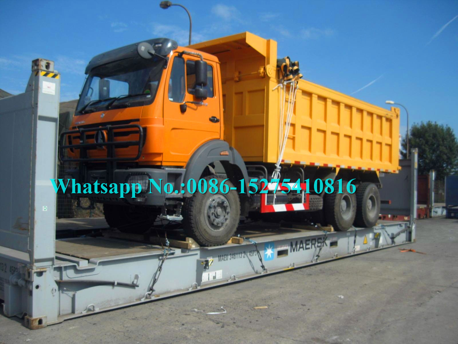 4138K 380HPHeavy Duty Dump Truck 8x4 For DR CONGO With 35T Load Capacity