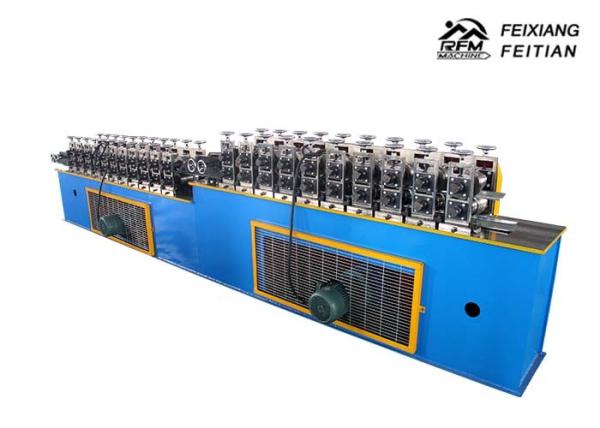 Buy cheap Blue Roller Shutter Door Roll Forming Machine Continuous PU Sandwich Panel Production Line from wholesalers