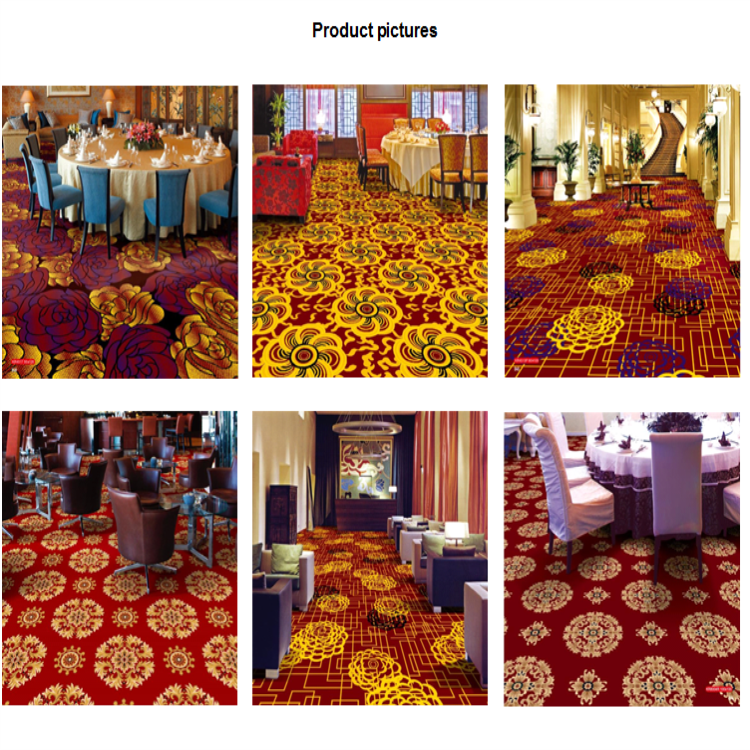 Red color chinese gold dragon design polypropylene carpet