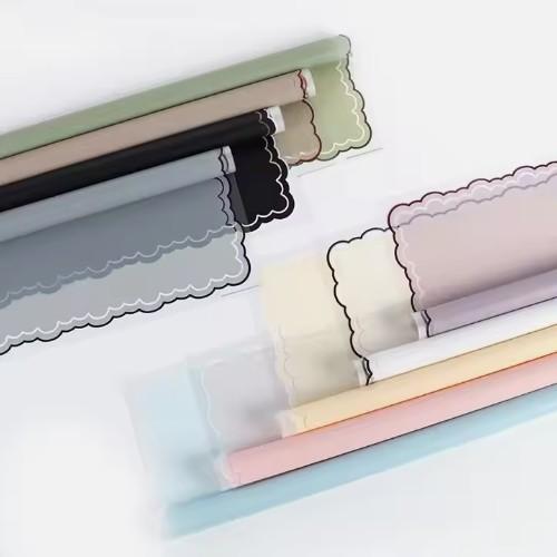 Buy cheap Frosted Flower Wrapping Paper With Wavy Lines Gift Packaging Waterproof Gift Wrapper from wholesalers