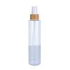 Buy cheap 220ml Transparent Cylindrical Clear Bottle With White Spray For Cosmetic Bamboo Bottle from wholesalers