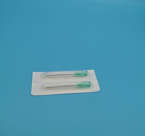Light Green Surgical Syringe Needle Side Hole Out Diameter 2.1mm 14G For Single