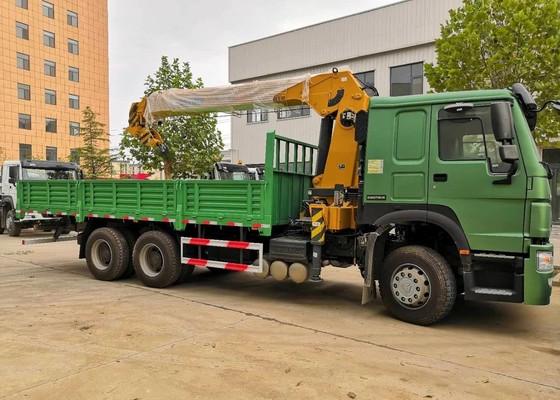 Buy cheap Sinotruk Howo7 Green 12T 6x4 chassis dump boom crane sold well in Africa. from wholesalers