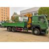 Buy cheap Sinotruk Howo7 Green 12T 6x4 chassis dump boom crane sold well in Africa. from wholesalers
