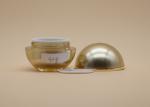 Gold Cosmetic Cream Jar Spherical Shape Custom Logo Printing For Personal Care