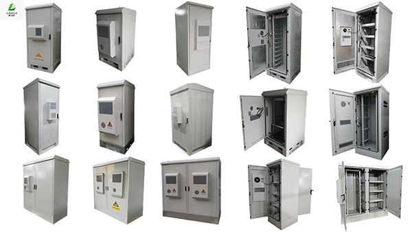 Galvanized Steel Outdoor Battery Cabinets , 2.1m Telecom Outdoor Cabinet