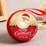 2018 Christmas promotional gifts zipper closure round tin wallet small mini