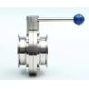 Buy cheap High Performance Sanitary Stainless Steel Butterfly Valves Low Temperature Clamp SEAT food standard from wholesalers