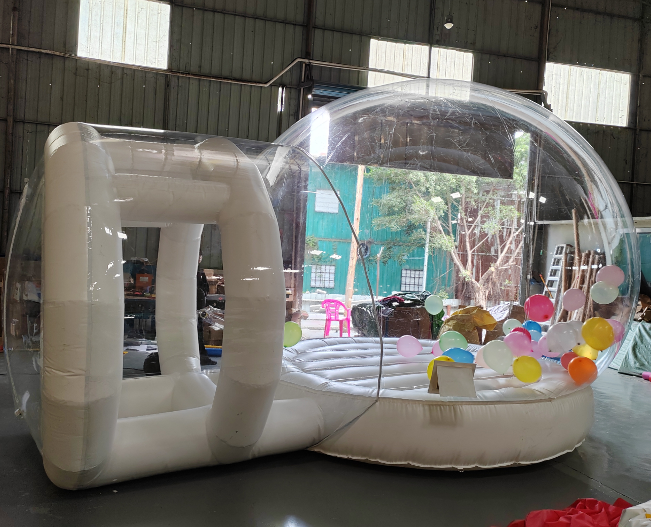 Size 4m Plastic Igloo Tent PVC Material OEM Blow Up Bubble Tent