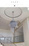 Large Hotel Staircase Stairwell Living room tassels Spirl Chandelier（WH-CC-28）
