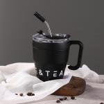 Double Wall Stainless Steel Tumbler with Handle and Straw Lids 16 Oz Vacuum
