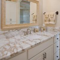 Buy cheap G682 Granite Natural Stone Countertops , Granite Bathroom Countertop With Single product