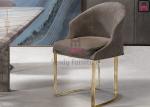 No Foldable Hotel Restaurant Chairs Stainless Steel Frame Comfortable Modern