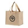 Buy cheap Large Organic Linen Printed Jute Bags Canvas Shopping Bags Tote from wholesalers