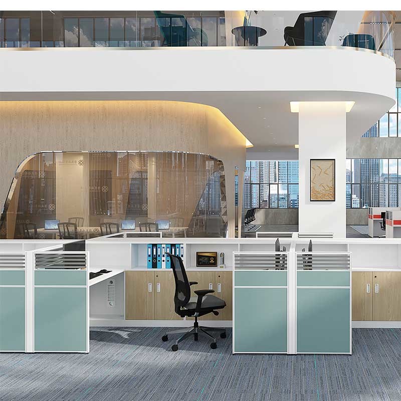 Office Furniture Manufacturers 4 Way Modular Office Workstation With Partation
