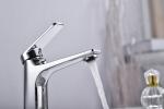 Buy cheap Wash Basin Deck Mounted Mixer Tap Brass Chrome 1 Handle For Bathroom from wholesalers