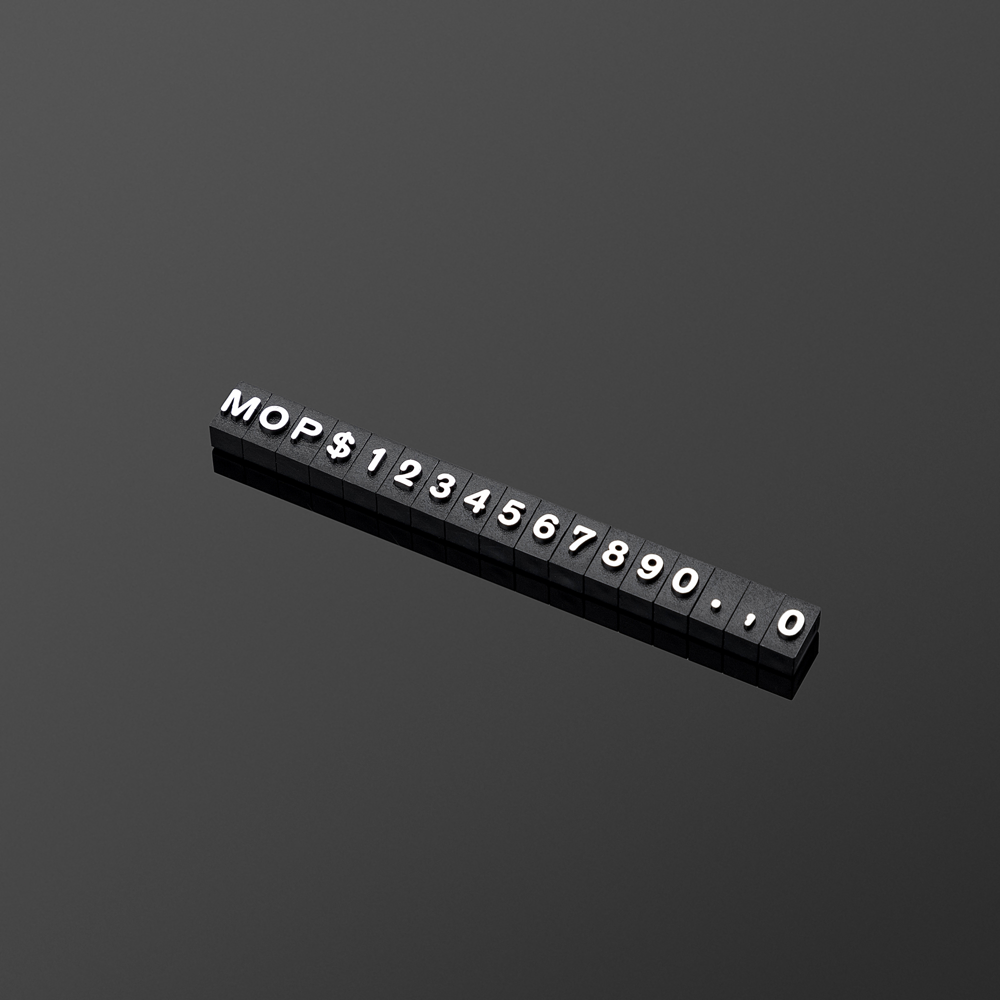 Cube Shape Clear Black Plastic Tag for Retail Display Racks in Watch and Jewelry Store