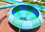 Space Bowl Fiberglass Water Slide Equipment Blue / Green 13m Platform Height