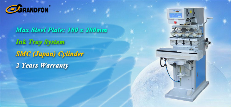 multi-functional air pressure 4-color pad printing machine with shuttle