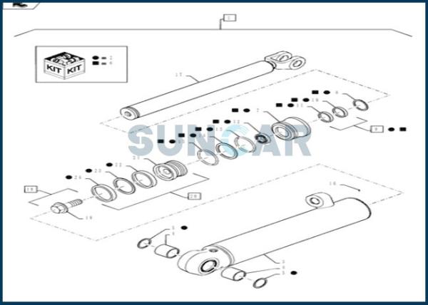 Buy cheap 87434292 Lift Cylinder Seal Repair Kit fits CNH 521D 521E 521F from wholesalers