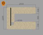 Non Porous Solid Surface Bar Counter Square Reception Desk