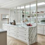Custom North American Kitchen Furniture Classic Flat Pack Glossy Solid Wood